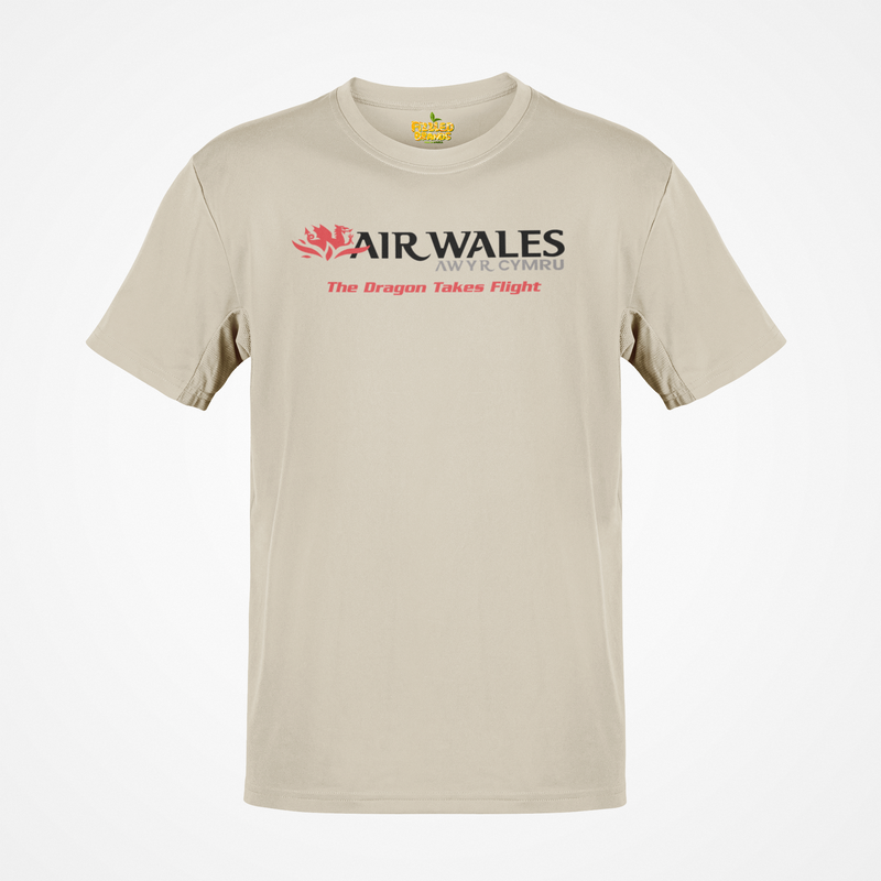Load image into Gallery viewer, Air Wales The Dragon Takes Flight Vintage Welsh Airline Logo Aviation T-shirt