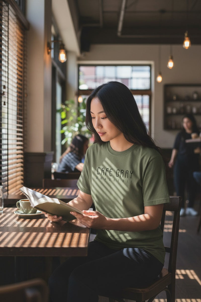Load image into Gallery viewer, Café Gray T-Shirt - Fine Dining Restaurant Industry Defunct Logo Tee
