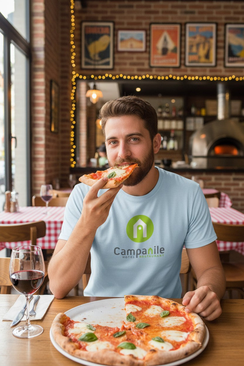Load image into Gallery viewer, Campanile Restaurant T-Shirt - Fine Dining Industry Defunct Logo Tee