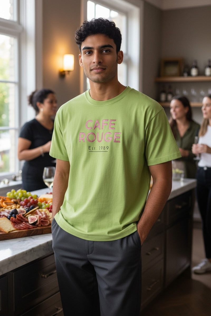 Load image into Gallery viewer, Cafe Rouge T-Shirt - French Bistro Restaurant Industry Defunct Logo Tee