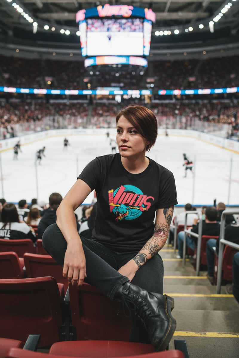 Load image into Gallery viewer, Detroit Vipers Logo Michigan Hockey Team T-shirt