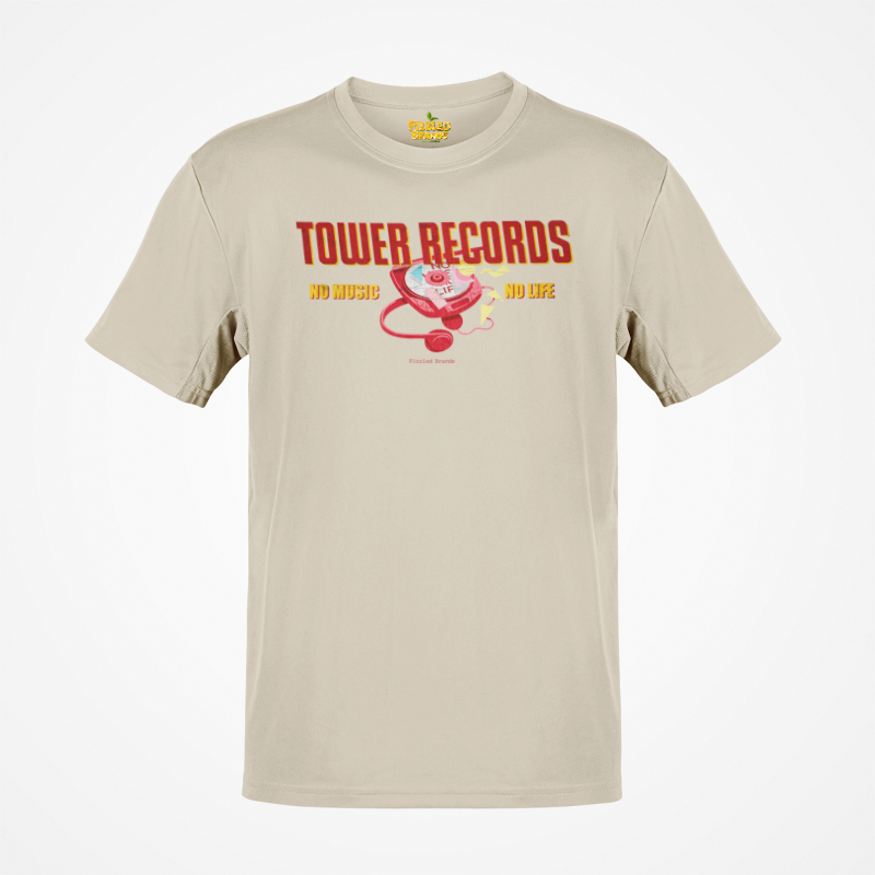 Load image into Gallery viewer, Tower Records No Music No Life Nostalgic Tribute T-Shirt
