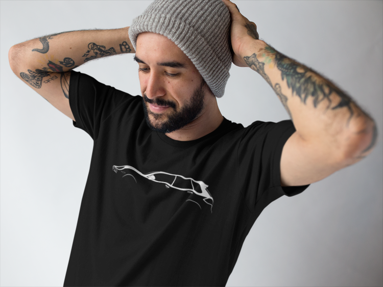 Load image into Gallery viewer, Porsche Cayenne Turbo 958 Silhouette Car T-shirt