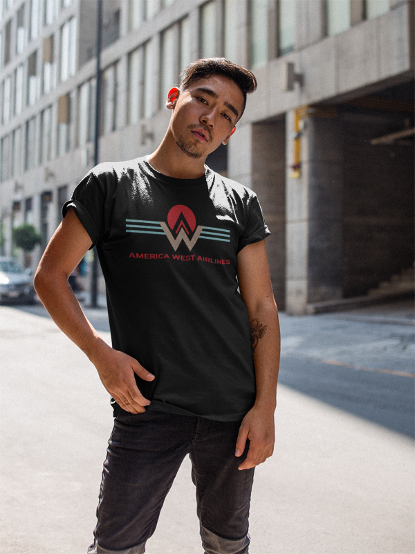 Load image into Gallery viewer, America West Airlines Logo Nostalgic Retro T-shirt