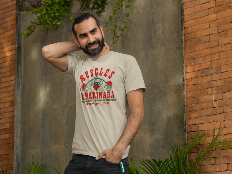 Load image into Gallery viewer, Muscles Marinara New York Italian American Gym Restaurant T-shirt