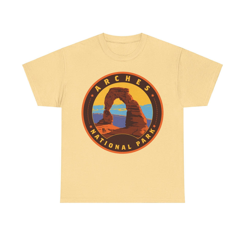 Load image into Gallery viewer, Arches National Park Utah Round Logo T-shirt
