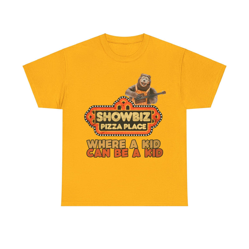 Load image into Gallery viewer, Showbiz Pizza Where a Kid Can Be a Kid Nostalgic Billy Bob T-shirt