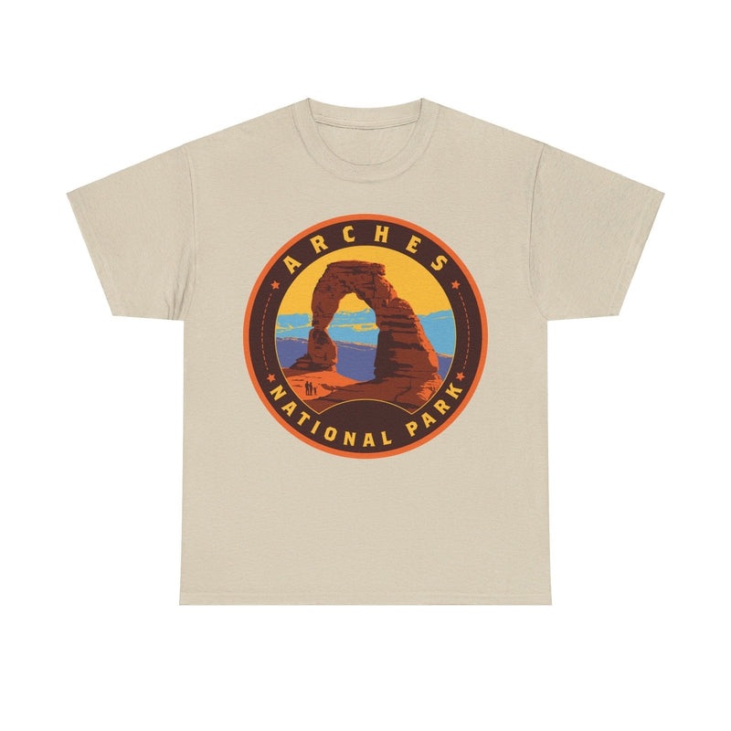 Load image into Gallery viewer, Arches National Park Utah Round Logo T-shirt