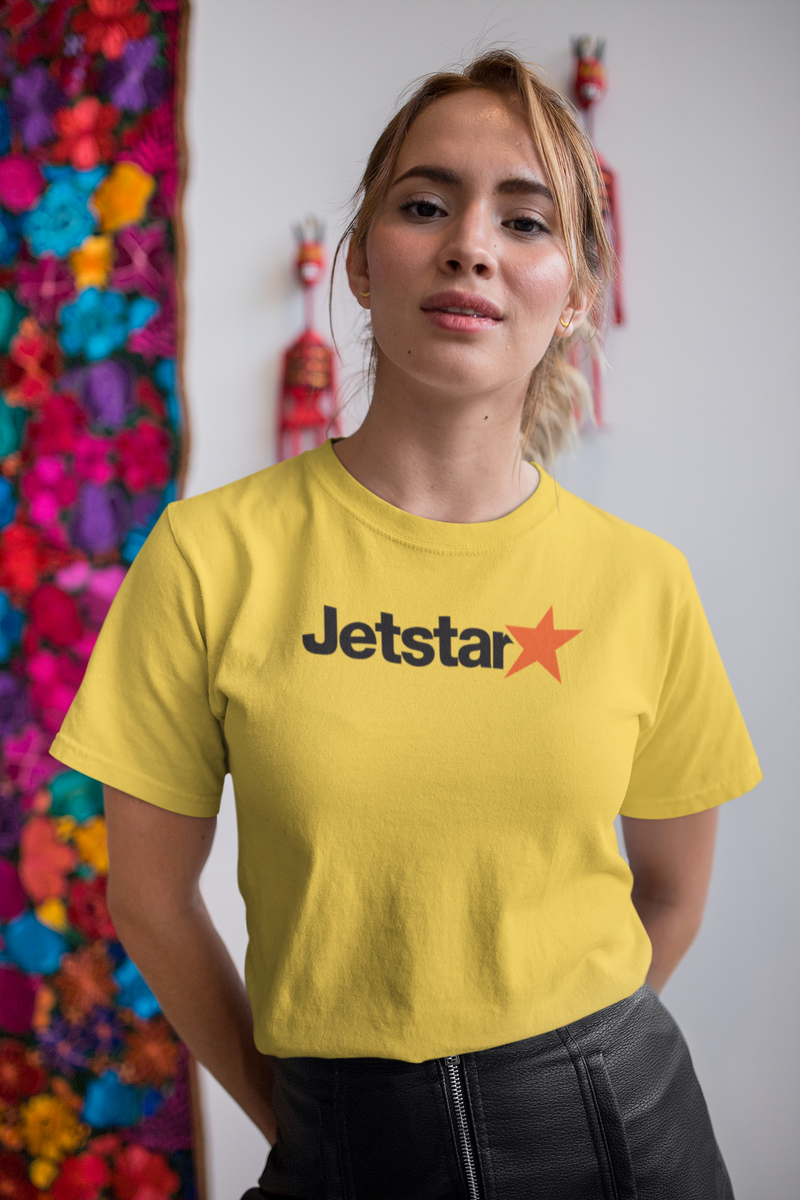Load image into Gallery viewer, Jetstar Asia Airlines Classic Logo T-Shirt Aviation Enthusiast