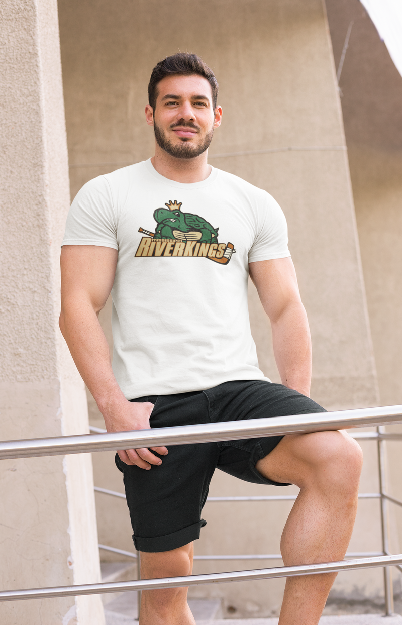 Load image into Gallery viewer, Mississippi Riverkings Hockey Team Nostalgic Logo T-shirt