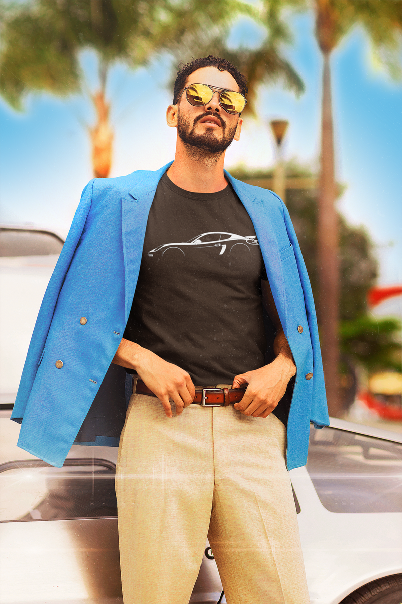 Load image into Gallery viewer, Porsche Cayman GT4 981 Silhouette Car T-shirt