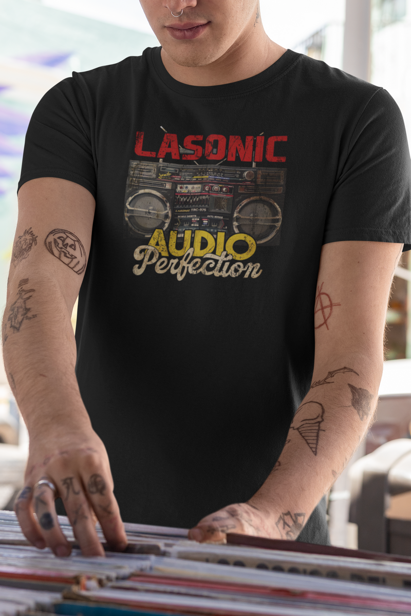 Load image into Gallery viewer, Lasonic Audio Perfection Electronics Corporation Boom Box T-shirt