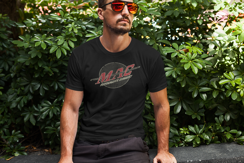 Load image into Gallery viewer, MAC Performance Exhaust 1970 Car Distressed Print T-shirt