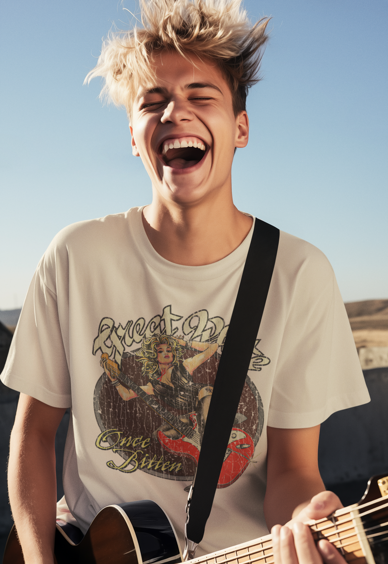 Load image into Gallery viewer, Once Bitten 1987 Great White Music Album T-shirt