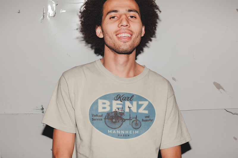 Load image into Gallery viewer, First Mercedes Benz Sign Logo Mannheim Baden Car T-shirt