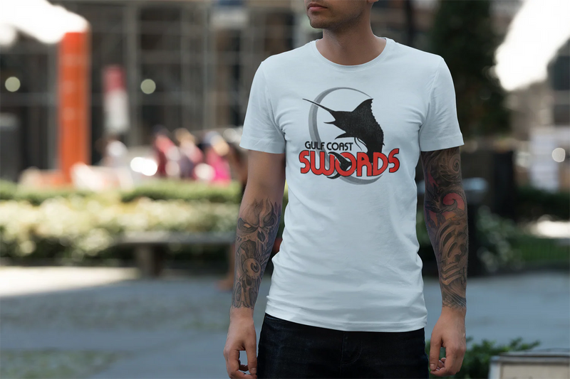 Load image into Gallery viewer, Gulf Coast Swords Hockey Team Nostalgic Logo T-shirt