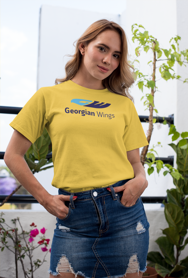 Load image into Gallery viewer, Georgian Wings Airlines Retro Logo T-Shirt Rare Aviation