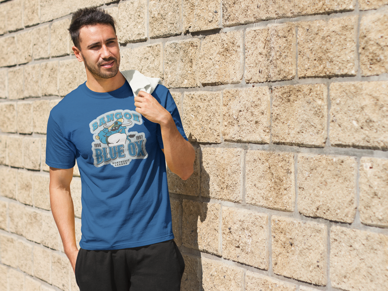 Load image into Gallery viewer, Bangor Blue Ox Maine Northeast League Baseball 1996-1997 T-shirt