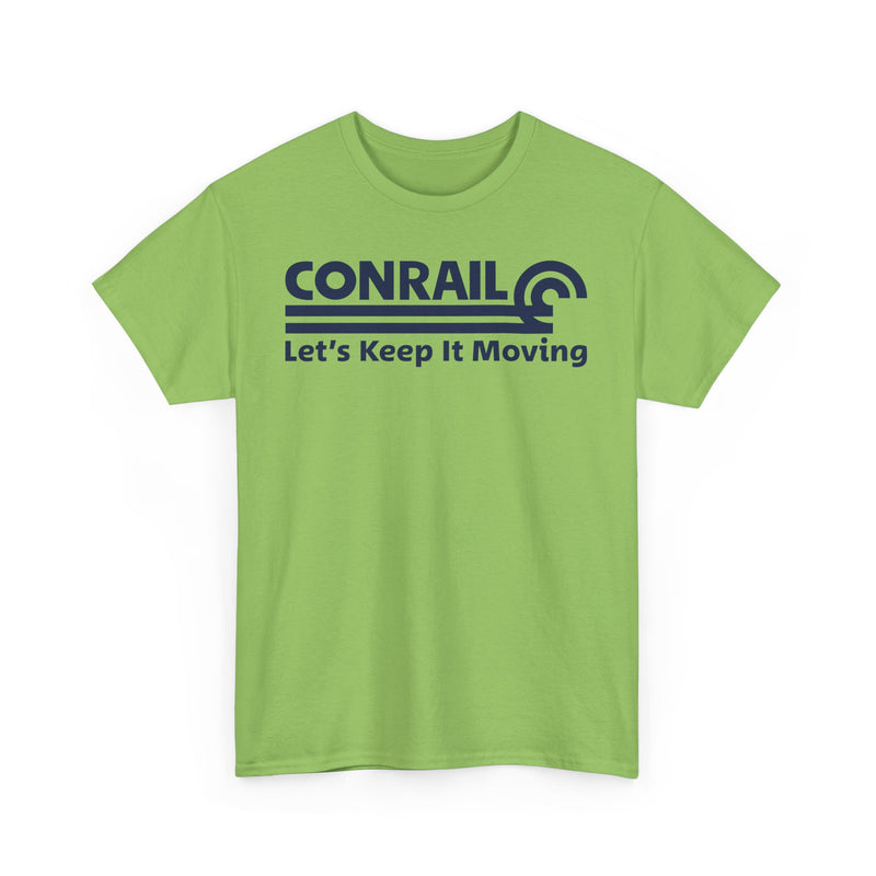 Load image into Gallery viewer, Conrail Let&#39;s Keep It Moving Railroad Logo Vintage Train T-Shirt
