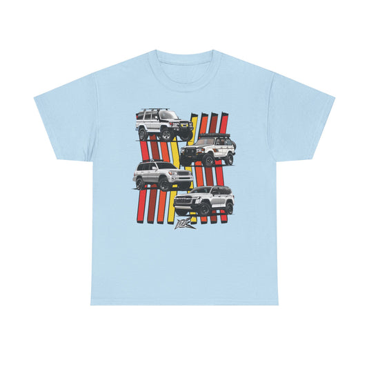 Toyota Land Cruiser Generations Retro TRD Racing Banner Car T-shirt
