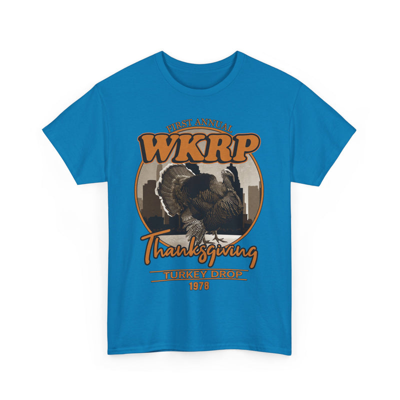 Load image into Gallery viewer, WKRP Radio Station Turkey Drop Cincinatti Ohio 1972 T-shirt
