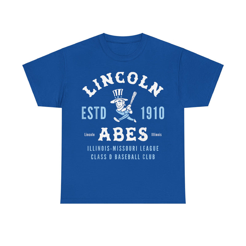 Load image into Gallery viewer, Lincoln Abes Est 1910 Illinois Baseball T-shirt
