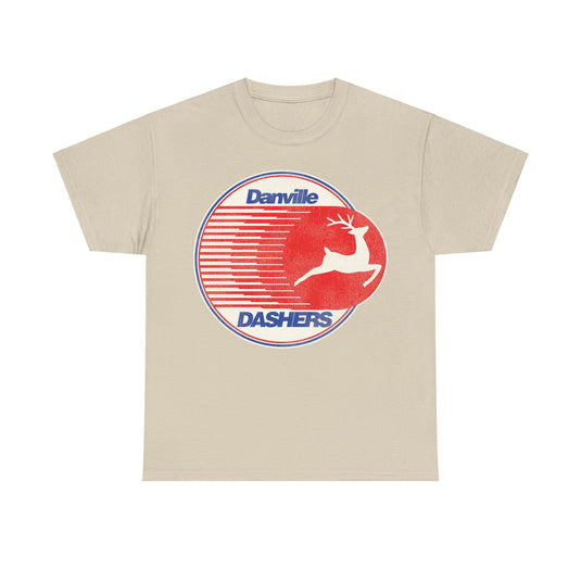 Danville Dashers Red Blue Logo Hockey Team T-shirt