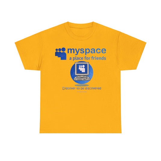 MySpace A Place for Friends Website Nostalgic Tribute T-Shirt