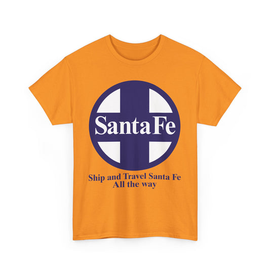 Santa Fe Cross Logo Ship Travel Railroad Vintage Train T-Shirt