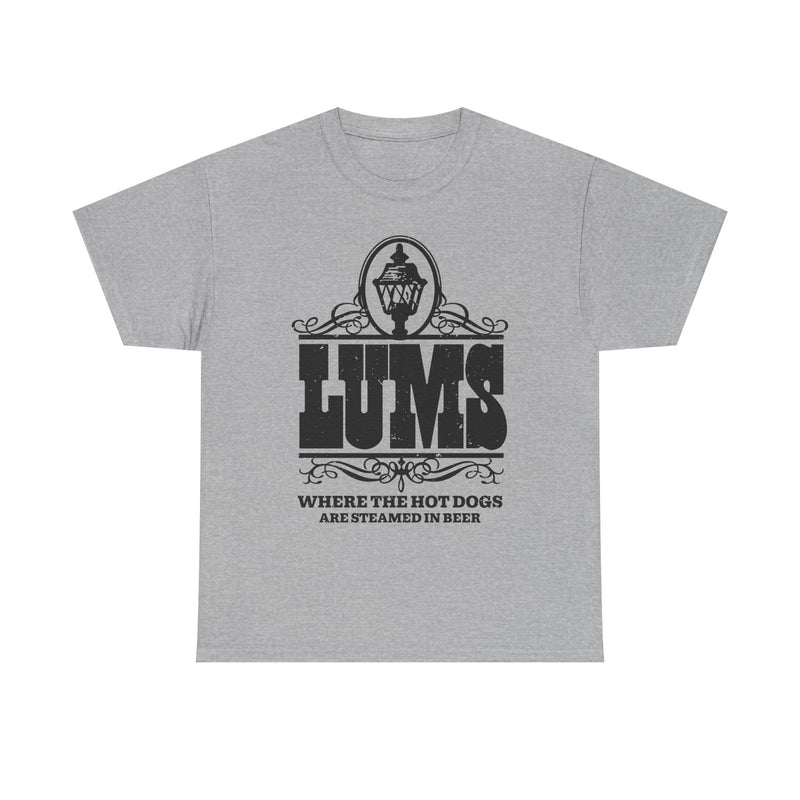 Load image into Gallery viewer, Lums Where Hot Dogs Are Steamed In Beer Vintage Logo T-Shirt
