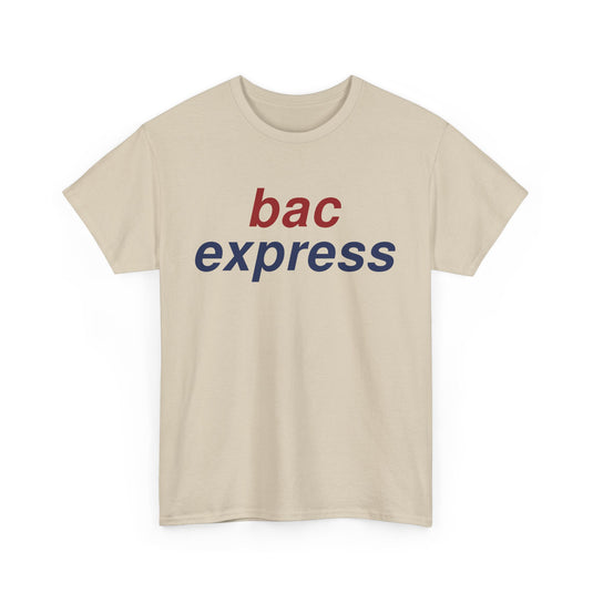 BAC Express Red Blue Two-Tone Aviation Commuter Airline Retro Logo T-shirt