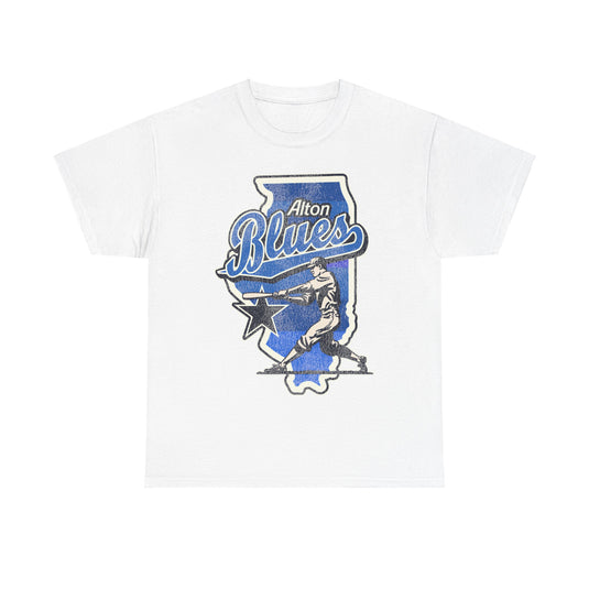 Alton Blues Nostalgic Retro Baseball T-shirt