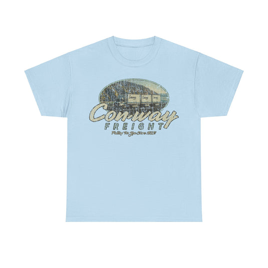 Conway Freight 1983 Trucking Distressed Print T-shirt