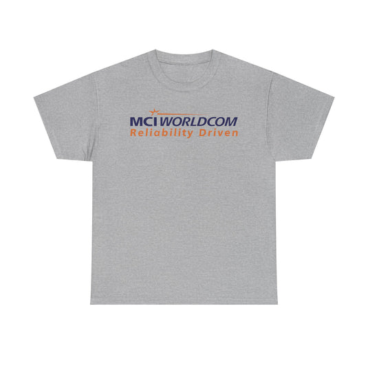 MCI WorldCom Reliability Driven Telecom Company Logo T-Shirt