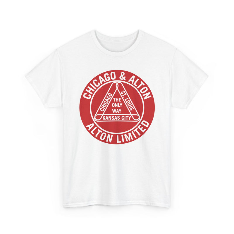 Load image into Gallery viewer, Chicago Alton Only Way Triangle Railroad Logo Vintage Train T-Shirt
