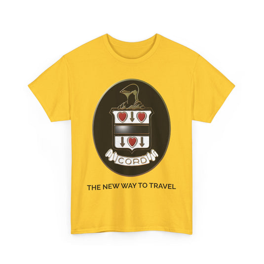 Classic Cord Automobile The New Way to Travel Logo T-shirt