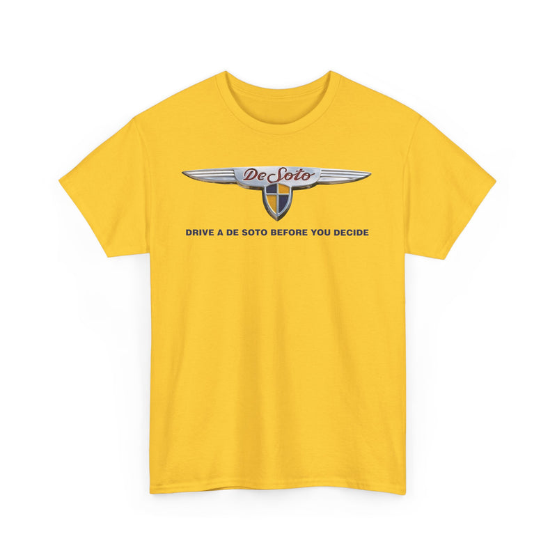 Load image into Gallery viewer, DeSoto Drive Before You Decide Chrome Wing Emblem T-shirt
