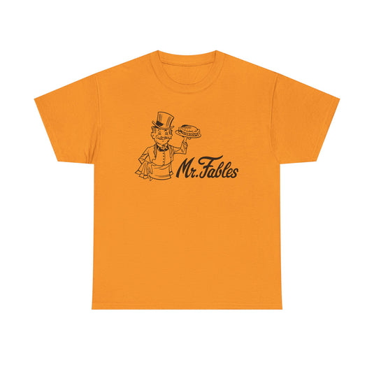 Mr. Fables T-Shirt - Fast Food Restaurant Industry Defunct Logo Tee