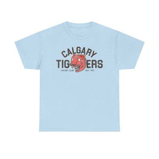 Calgary Tigers Hockey Team Nostalgic Logo T-shirt