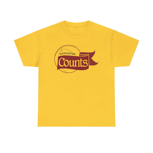 Worcester Counts Basketball 1989 Massachusetts T-shirt