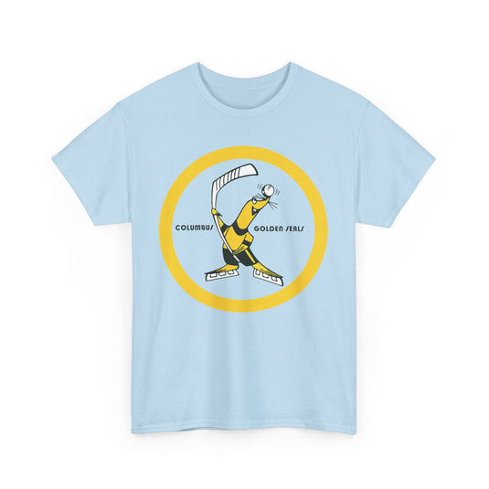 Columbus Golden Seals Hockey 1971-1973 Round Logo T-shirt