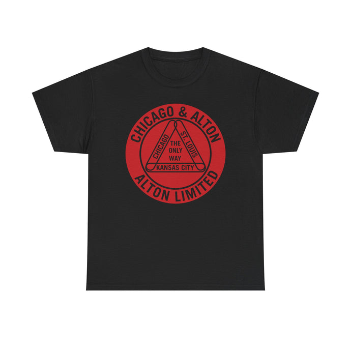 Chicago Alton Only Way Triangle Railroad Logo Vintage Train T-Shirt
