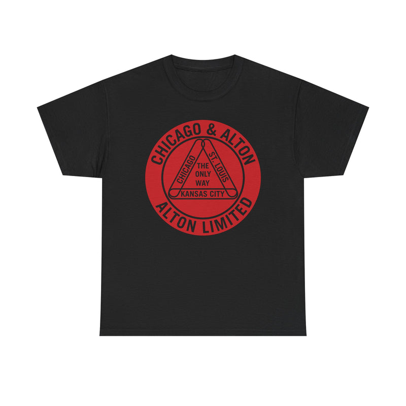Load image into Gallery viewer, Chicago Alton Only Way Triangle Railroad Logo Vintage Train T-Shirt
