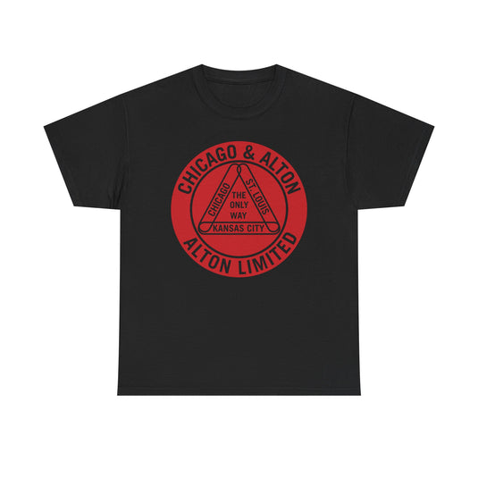 Chicago Alton Only Way Triangle Railroad Logo Vintage Train T-Shirt