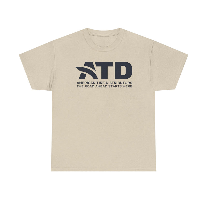 Load image into Gallery viewer, ATD American Tire Distributors T-Shirt Defunct Company Road Ahead Starts Here

