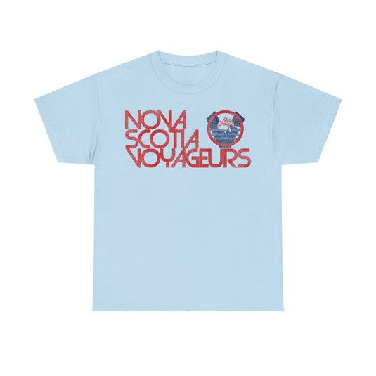 Nova Scotia Voyageurs Red Logo Hockey Team Nostalgic Retro T-shirt