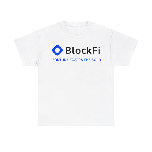 BlockFi Logo T-Shirt: Fortune Favors The Brave