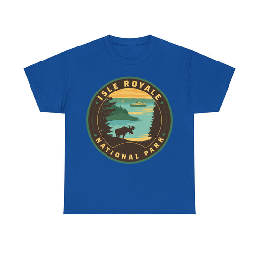 Isle Royale National Park Michigan Round Logo T-shirt