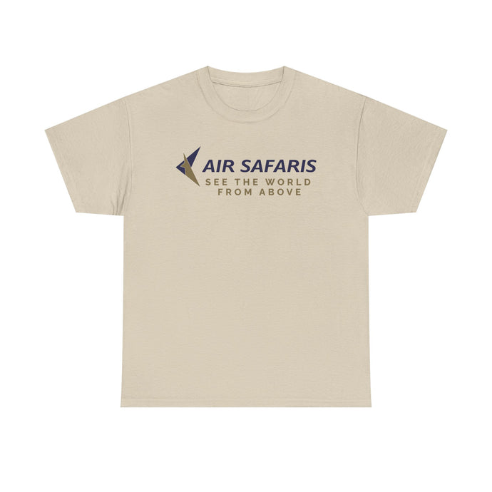 Air Safaris See the World From Above Vintage Airline Logo Aviation T-shirt
