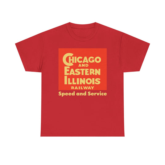 Chicago Eastern Illinois Speed Service Railroad Logo Train T-Shirt